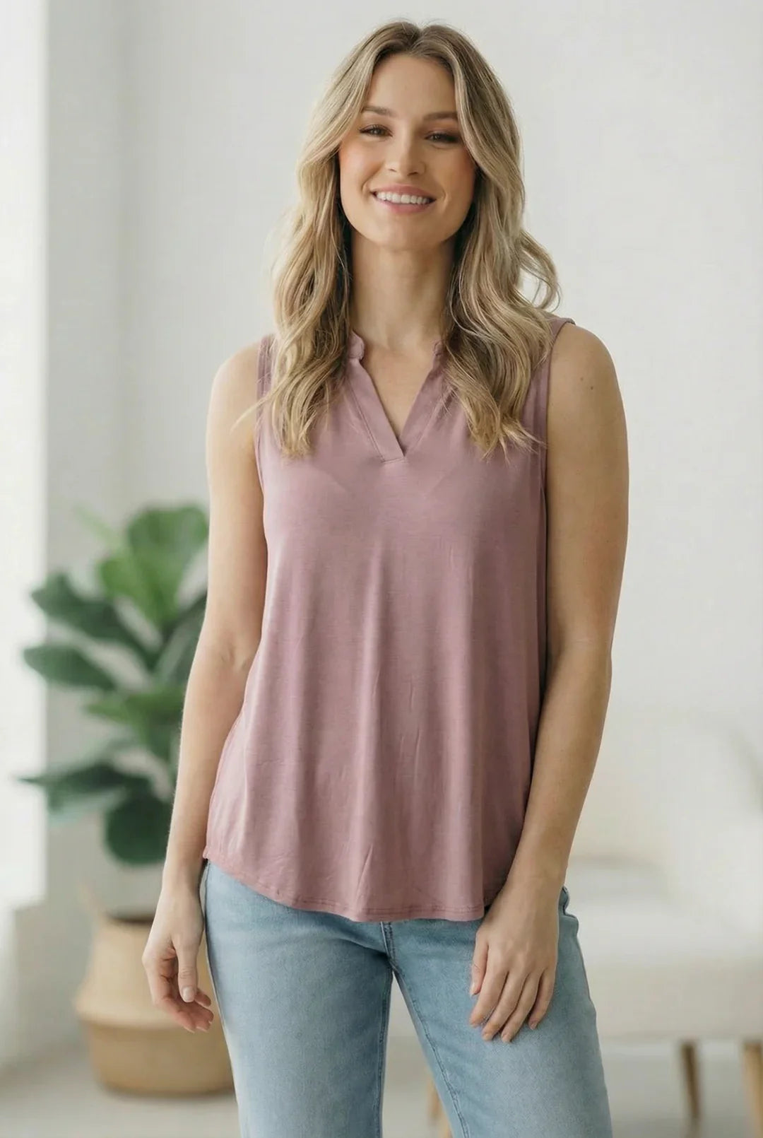 Office Ready Tank in pink