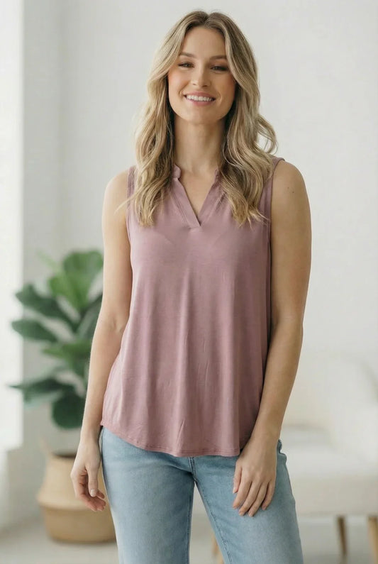Office Ready Tank in pink