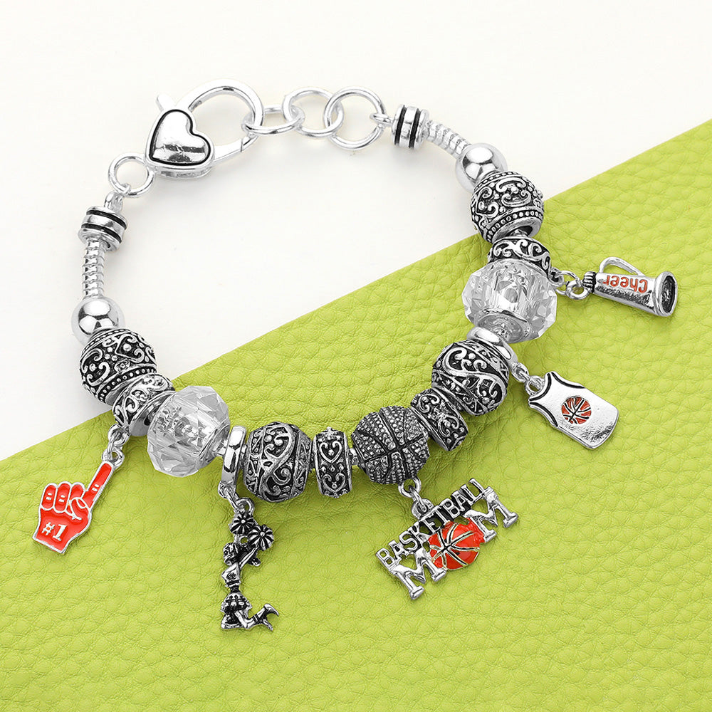 Basketball Mom Charm Bracelet