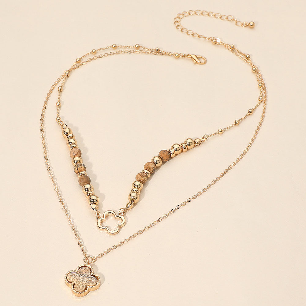 Gilded Clover Necklace