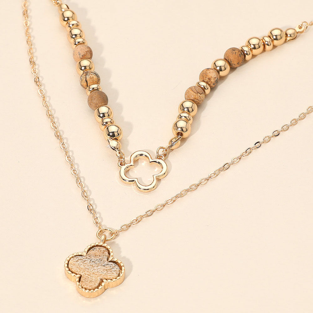 Gilded Clover Necklace