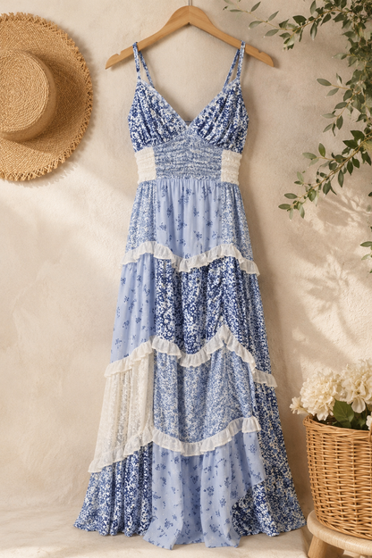 Garden Patchwork Maxi Dress