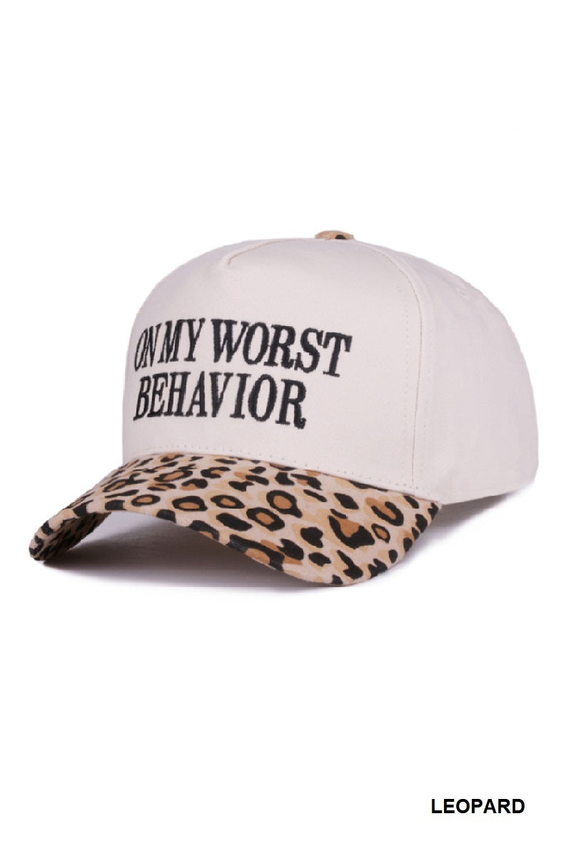 “On My Worst Behavior” hat
