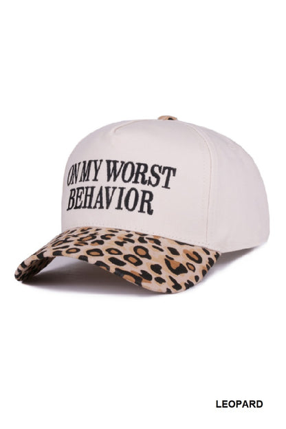 “On My Worst Behavior” hat