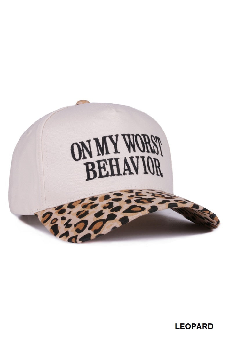 “On My Worst Behavior” hat