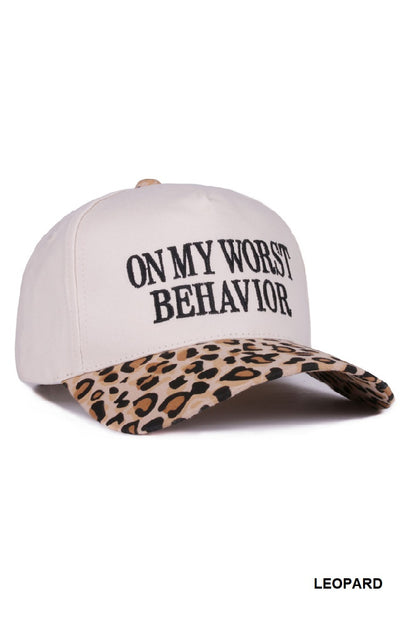 “On My Worst Behavior” hat