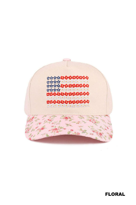 Blooms & Stripes Baseball Hat
